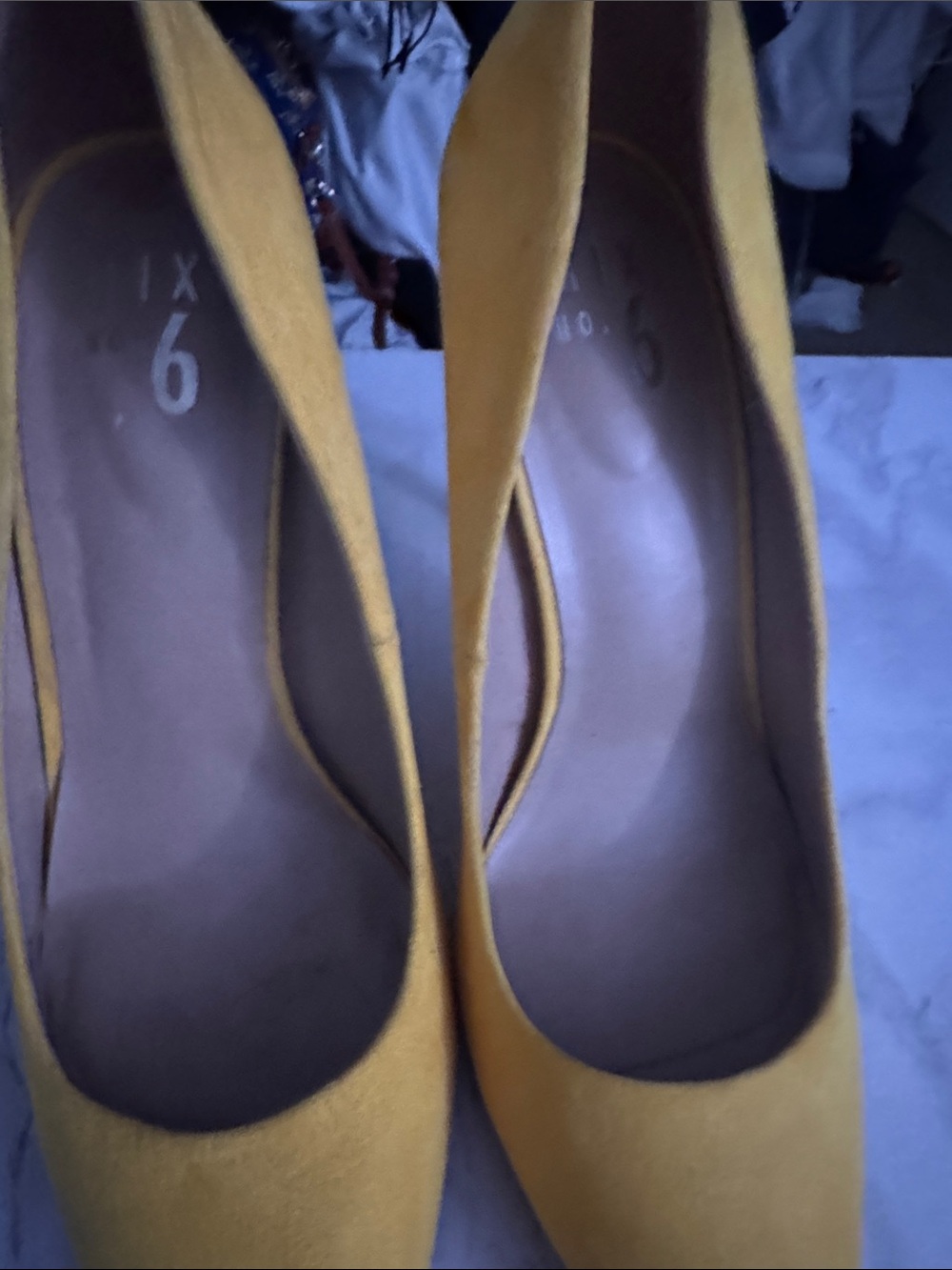 Mix No. 6 Yellow Suede Pointed-Toe Pumps